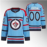 Men's Winnipeg Jets Custom Light Blue Anniversary Primegreen Stitched Jersey,baseball caps,new era cap wholesale,wholesale hats